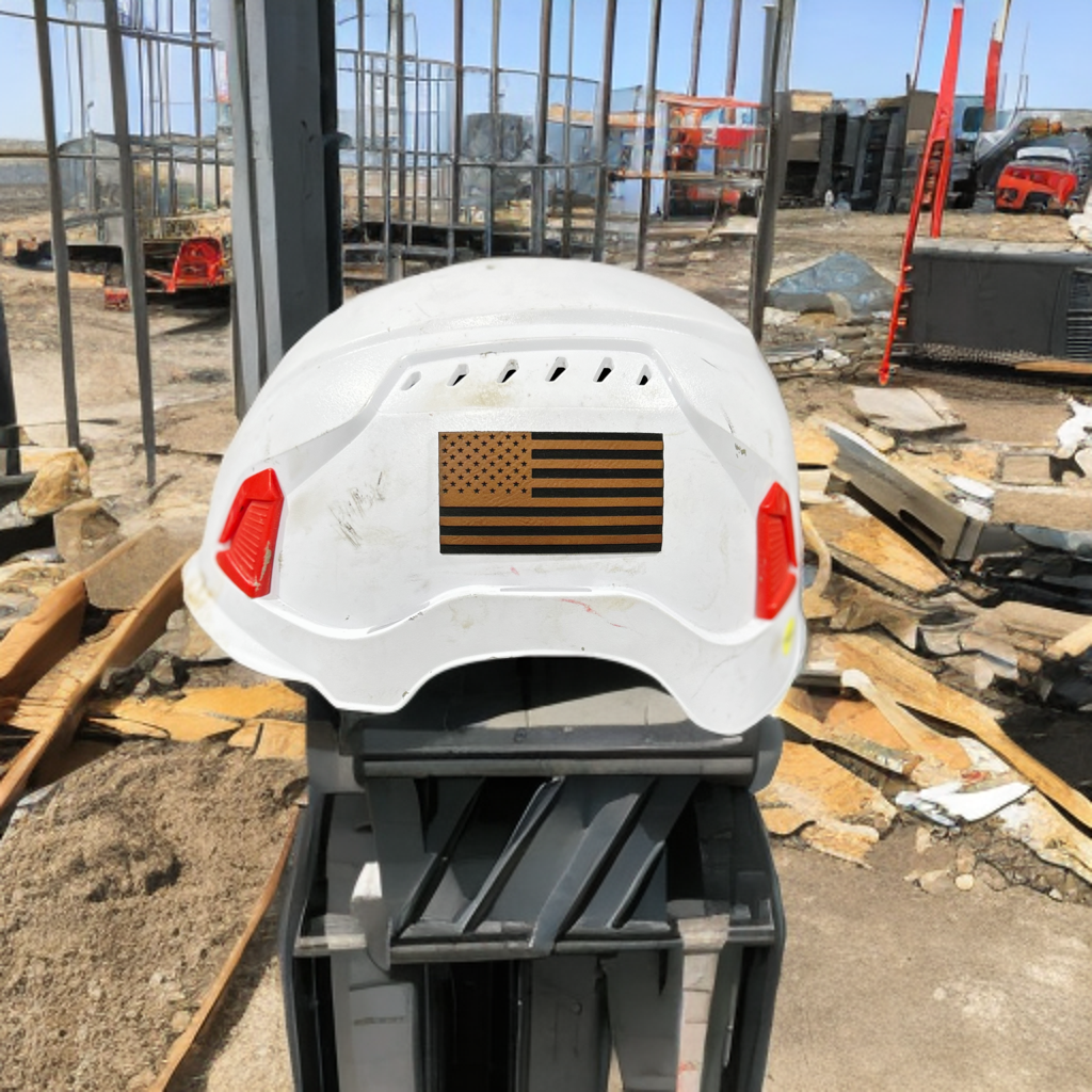 American Flage Leatherette Sticker