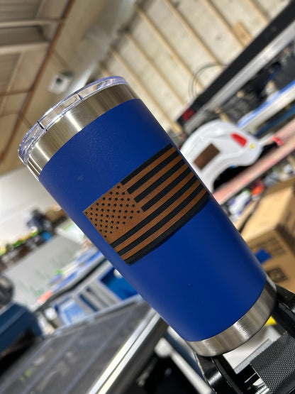 American Flage Leatherette Sticker