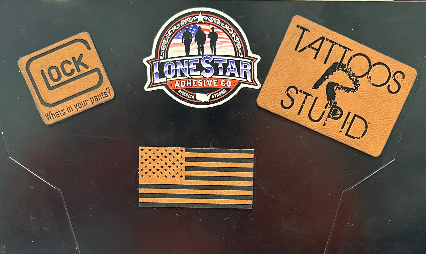 American Flage Leatherette Sticker