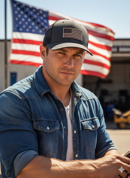 Copper American Flag Hat