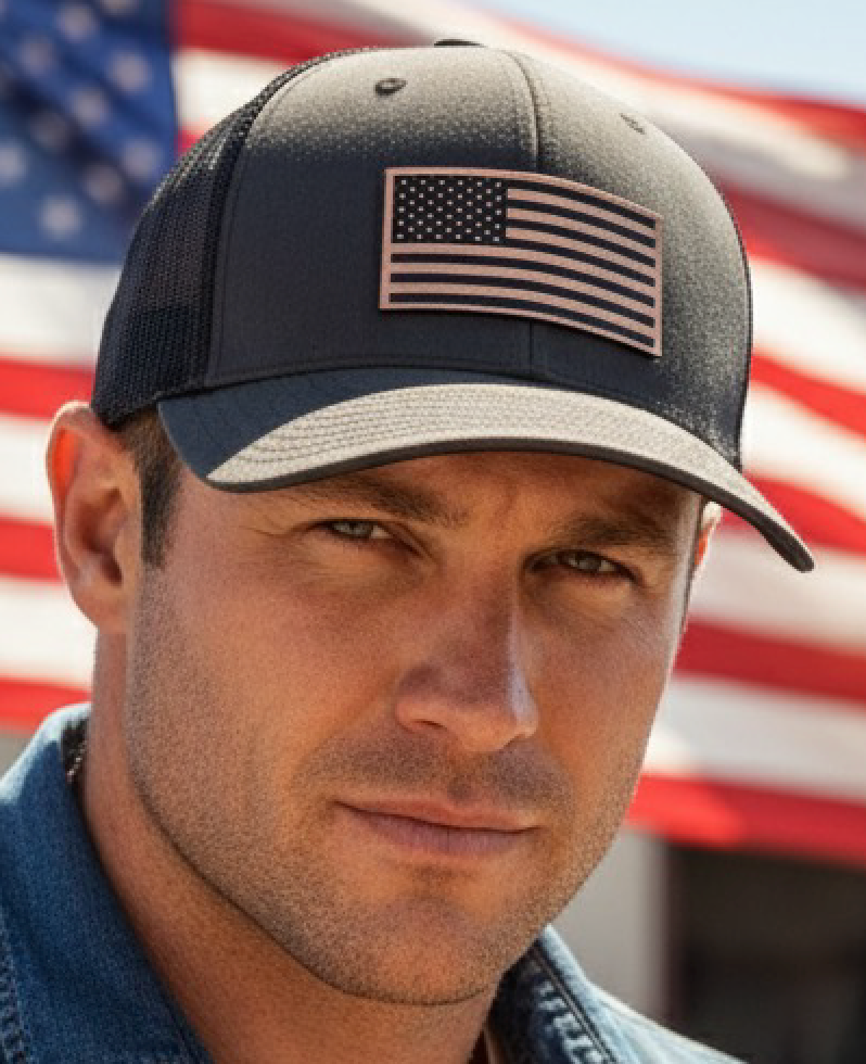 Copper American Flag Hat